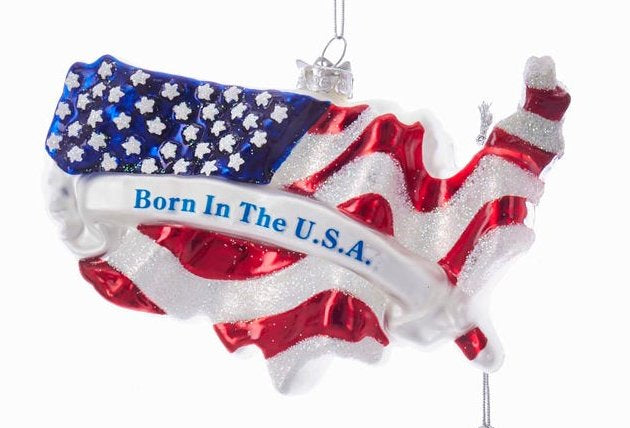 Glass America Stars and Stripes Ornament - Land of the Free - Tampa Home & Garden Store