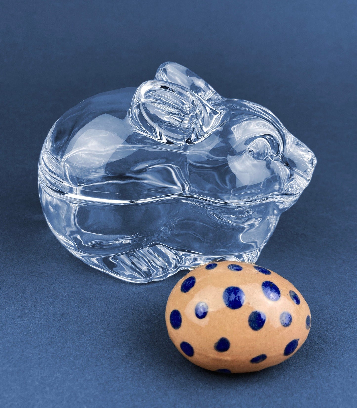 Glass Bunny Butter Dish.  Clear Glass Jar Shaped Like Rabbit. Trinket Box. Spring/Easter Celebration. Collectible Glass. - Tampa Home & Garden Store