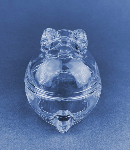 Glass Bunny Butter Dish.  Clear Glass Jar Shaped Like Rabbit. Trinket Box. Spring/Easter Celebration. Collectible Glass. - Tampa Home & Garden Store