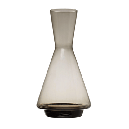Glass Decanter, Smoke Color - Tampa Home & Garden Store