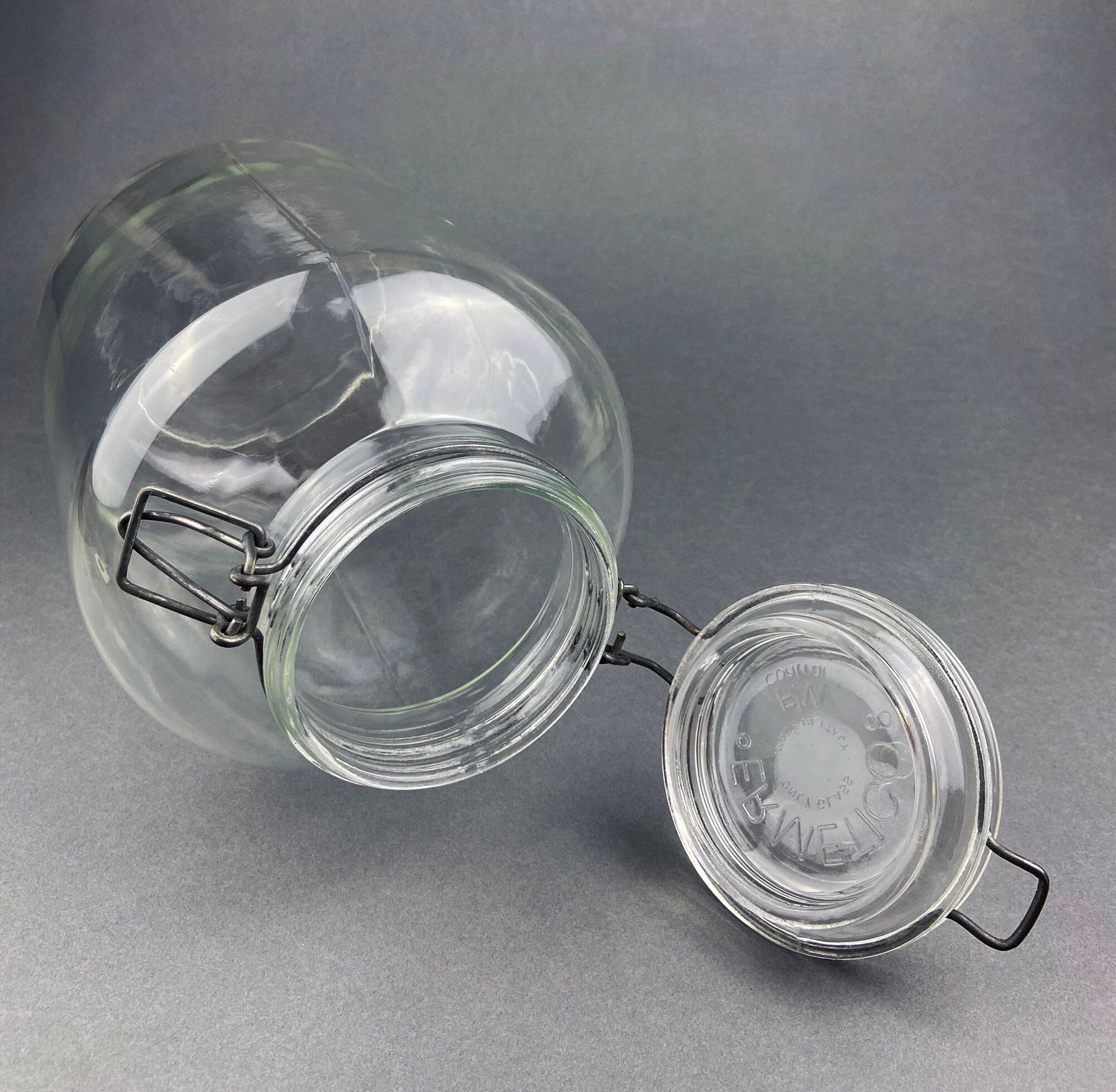 Glass Jar. Large Hermetic Jar by Ermettico FV Control. Glass Storage Jar Made in Italy. - Tampa Home & Garden Store