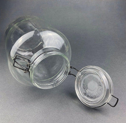 Glass Jar. Large Hermetic Jar by Ermettico FV Control. Glass Storage Jar Made in Italy. - Tampa Home & Garden Store