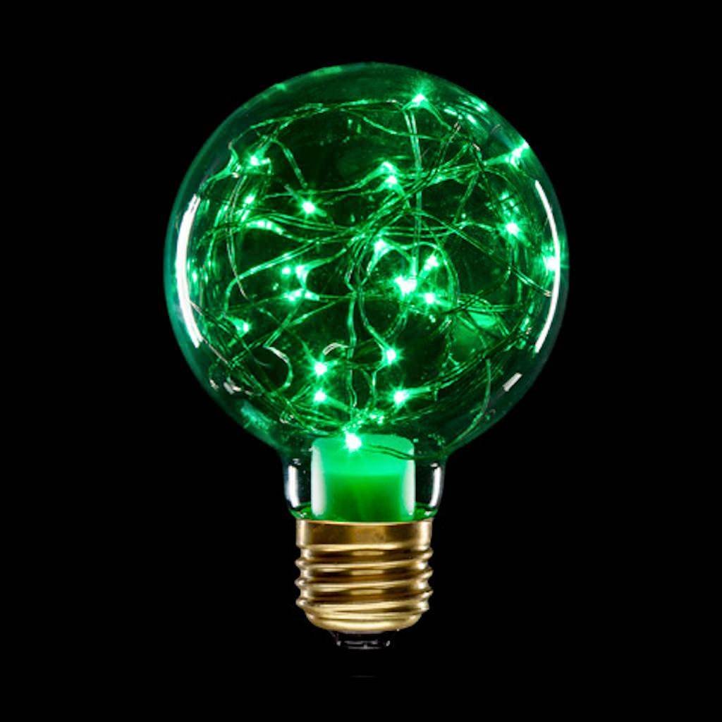 Glass Moon Bulb - Green 1.0 W - Tampa Home & Garden Store