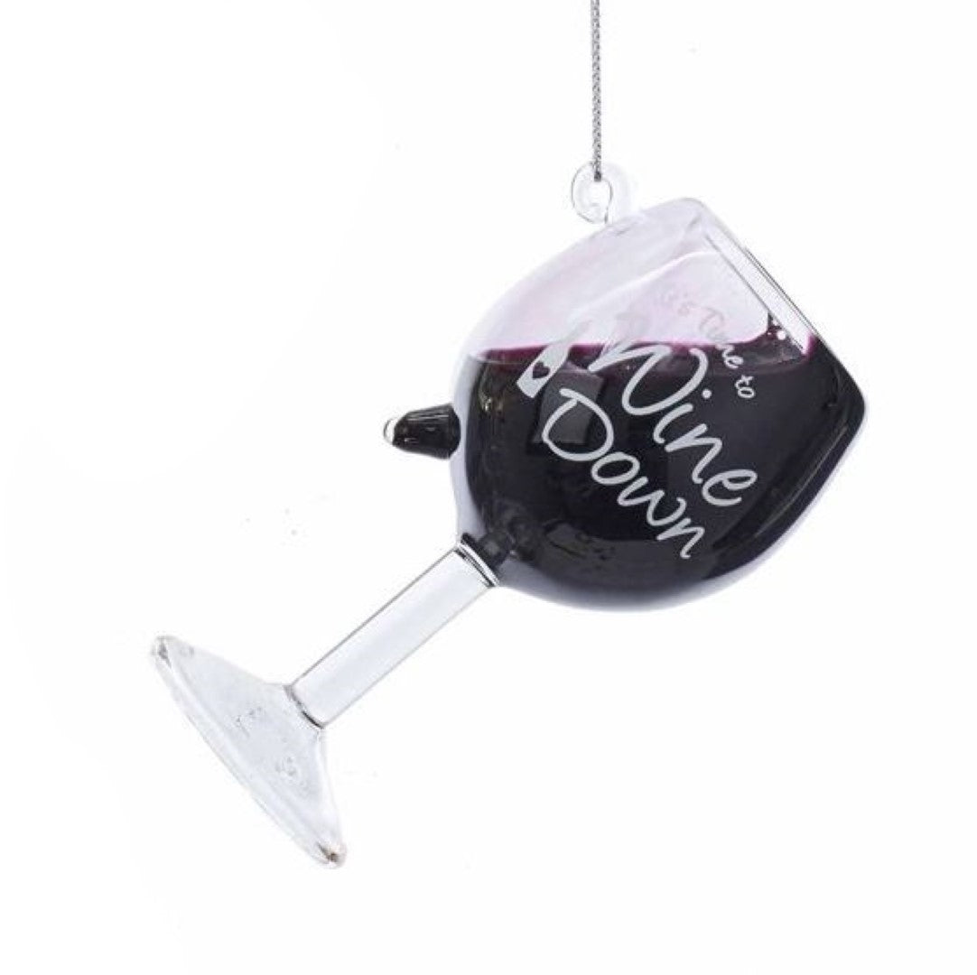 Glass Wine Glass Ornament - This Wine Is Making Me Awesome - Tampa Home & Garden Store