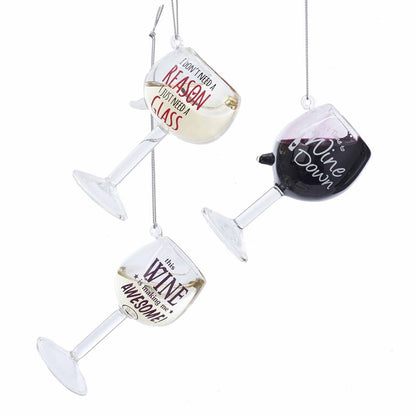 Glass Wine Glass Ornament - This Wine Is Making Me Awesome - Tampa Home & Garden Store