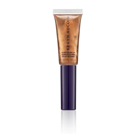 Kevyn Aucoin Glass Glow Lip gloss in copper-tinted tube with dark purple cap on Tampa Home & Garden Store