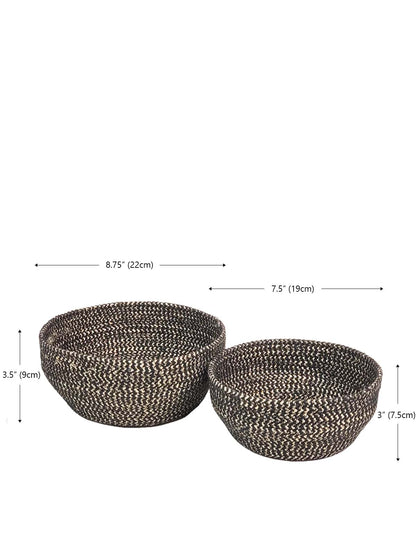 Glitter Bowl - Black (Set of 2) - Tampa Home & Garden Store