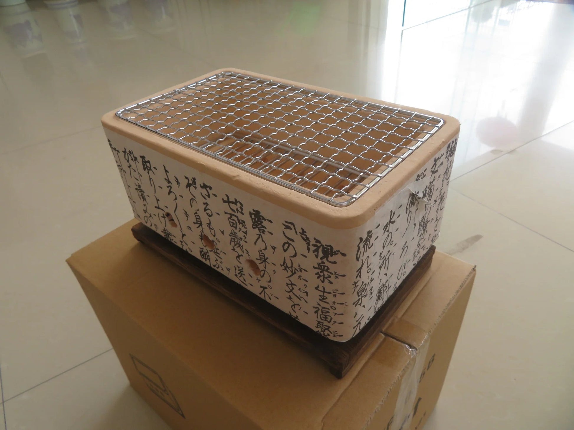 Global Kut Stainless Steel Yakitori Grill – Portable Tabletop Charcoal Grill for Authentic Japanese BBQ - Tampa Home & Garden Store