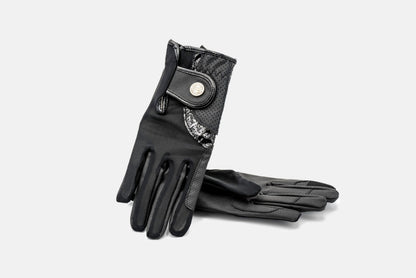 American Equus Modern Mesh Equestrian Riding Gloves black with perforated back and Velcro strap on Tampa Home & Garden Store