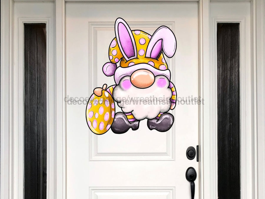 Gnome Easter, Easter Egg Sign, Easter Sign, wood sign, Door Hanger, DECOE-W-389, 22" Door Hanger - Tampa Home & Garden Store
