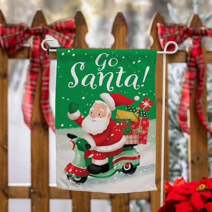 Go Santa Suede Garden Flag - Tampa Home & Garden Store
