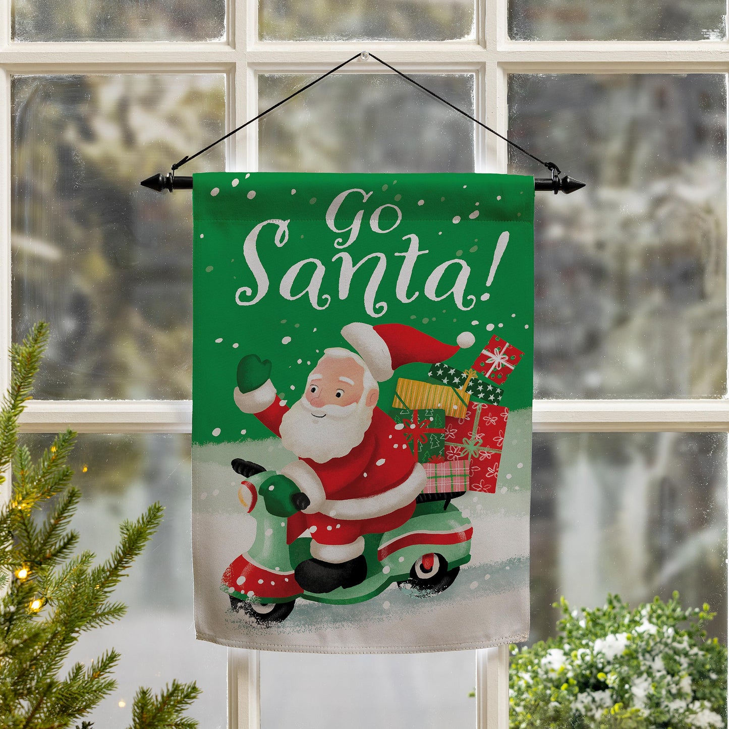 Go Santa Suede Garden Flag - Tampa Home & Garden Store
