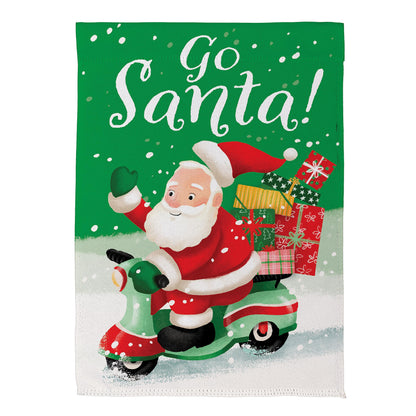 Go Santa Suede Garden Flag - Tampa Home & Garden Store
