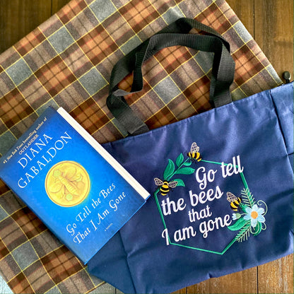 Go Tell the Bees Embroidered Tote Book Bag - Outlander Inspiration - Tampa Home & Garden Store