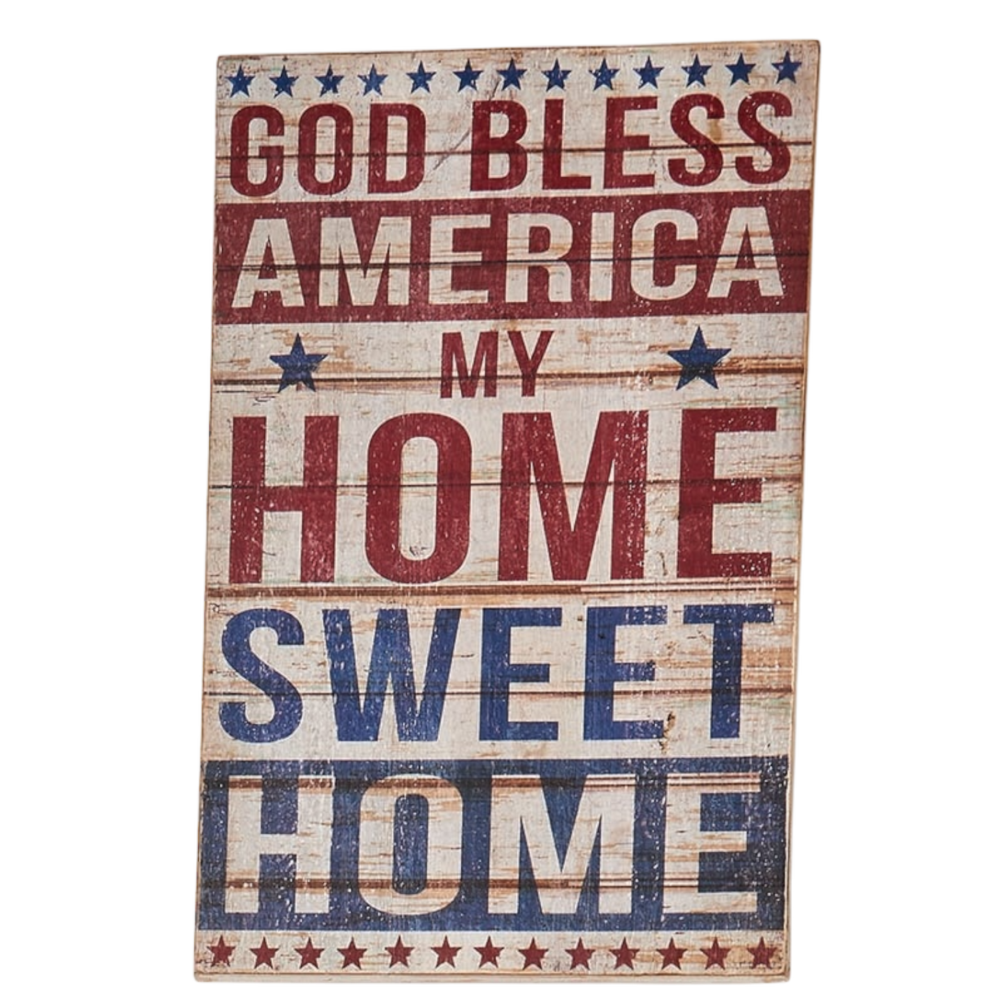 God Bless America Distressed Wooden Sign - Tampa Home & Garden Store