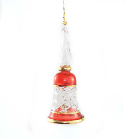 Gold Cut Etched Bell - Red - Tampa Home & Garden Store