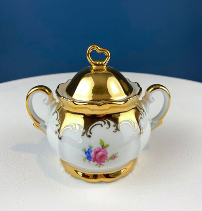 Gold Demitasse Tea Set: Prussian Hand-Painted Coffee/Tea Service for Two - Tampa Home & Garden Store