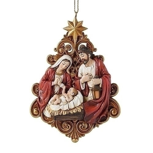 Gold Filigree Holy Family Ornament - Tampa Home & Garden Store