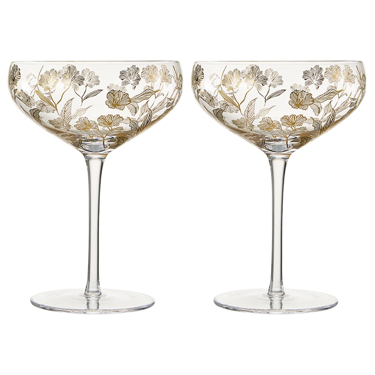 Trevi Champagne Coupe Cocktail Glass Pair Of Two