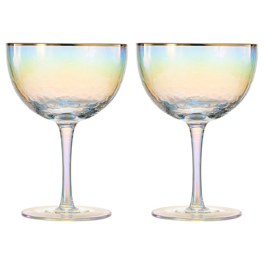 Dulce Champagne Coupe and Cocktail Glass Set