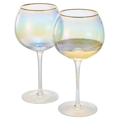 Clear Dulce Stemmed Wine Glassware Set Of Two