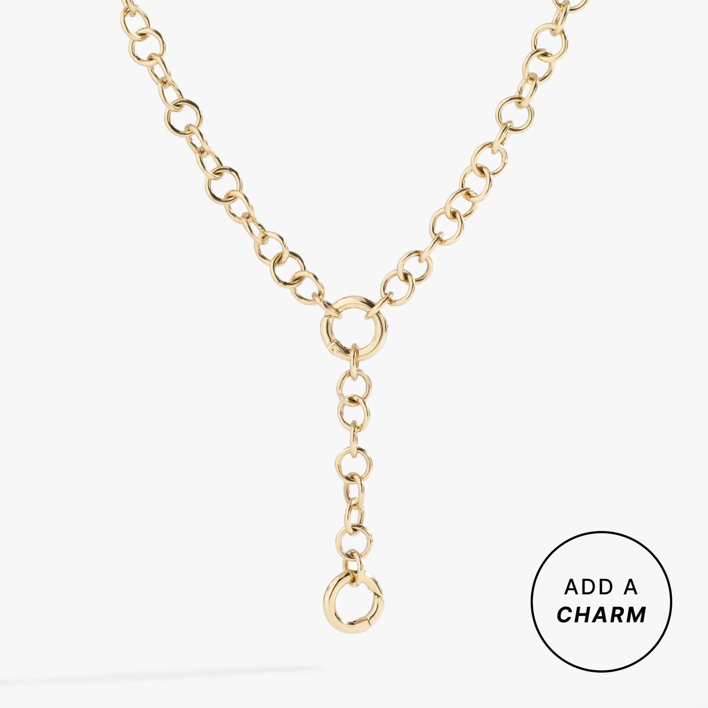 Y Necklace Interchangeable Base gold-tone chain with round link accents by ALEX AND ANI on Tampa Home & Garden Store