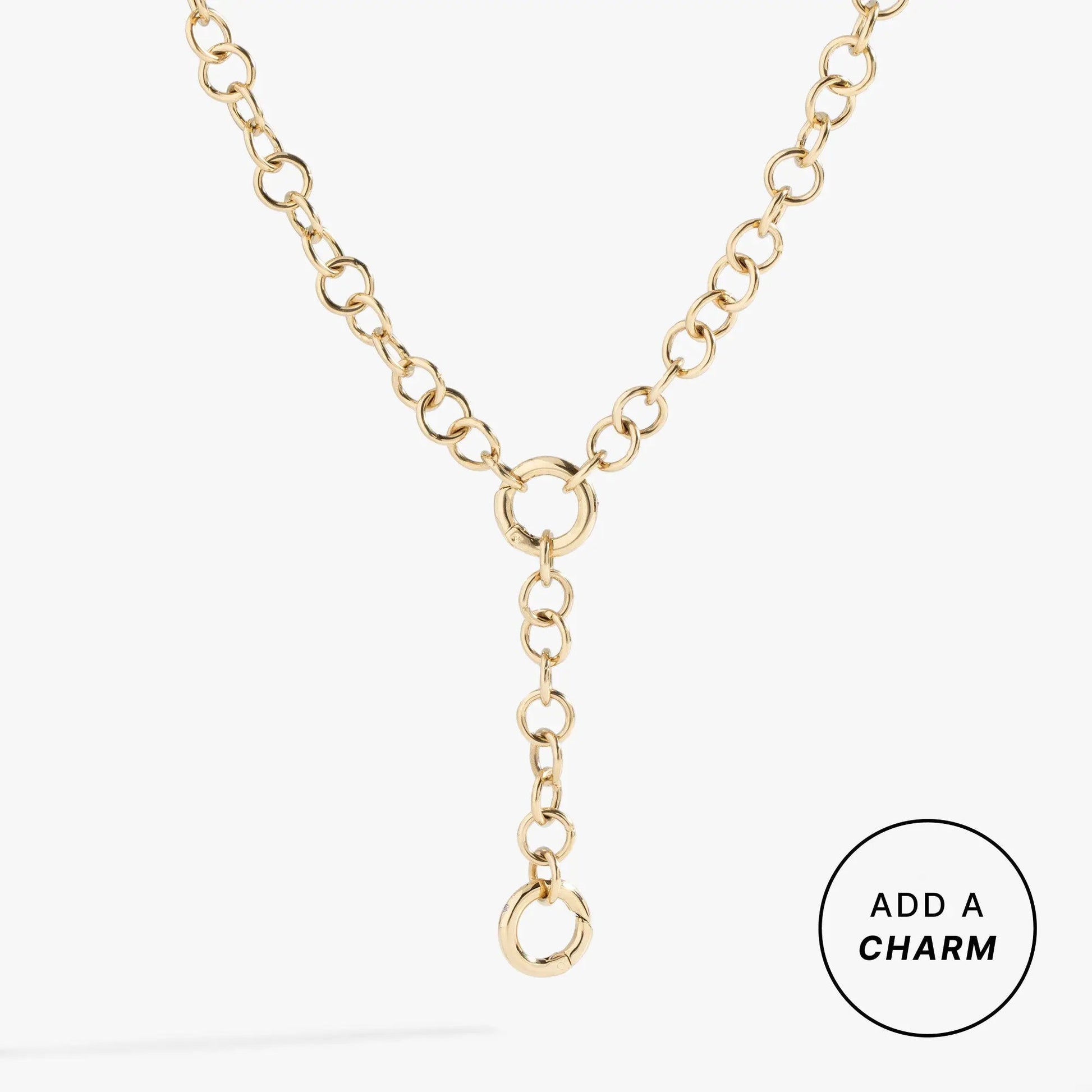 Y Necklace Interchangeable Base gold-tone chain with round link accents by ALEX AND ANI on Tampa Home & Garden Store