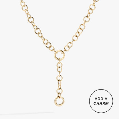 Y Necklace Interchangeable Base gold-tone chain with round link accents by ALEX AND ANI on Tampa Home & Garden Store