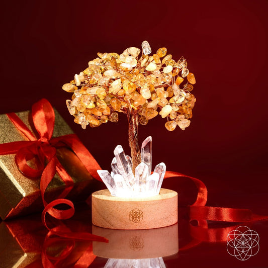 Golden Lamp of Wealth - Citrine Tree - Tampa Home & Garden Store