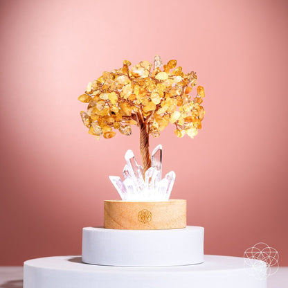 Golden Lamp of Wealth - Citrine Tree - Tampa Home & Garden Store