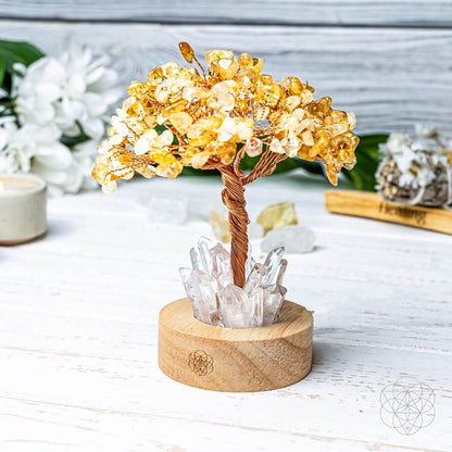 Golden Lamp of Wealth - Citrine Tree - Tampa Home & Garden Store