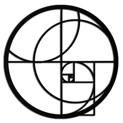 Golden Ratio Circular Metal Wall Art - Fibonacci-Inspired Geometric Design - KAF145 - Tampa Home & Garden Store