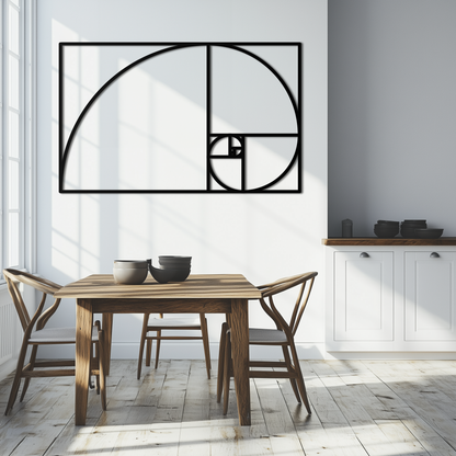 Golden Ratio Spiral Metal Wall Art - Elegant Geometric Design - KAF141 - Tampa Home & Garden Store
