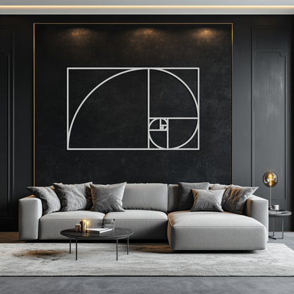 Golden Ratio Spiral Metal Wall Art - Elegant Geometric Design - KAF141 - Tampa Home & Garden Store