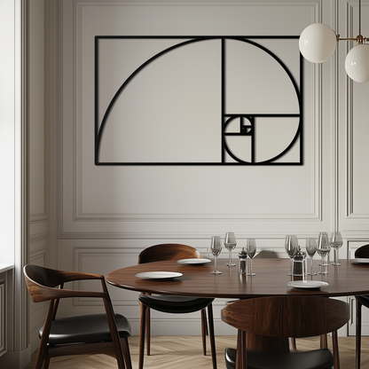 Golden Ratio Spiral Metal Wall Art - Elegant Geometric Design - KAF141 - Tampa Home & Garden Store
