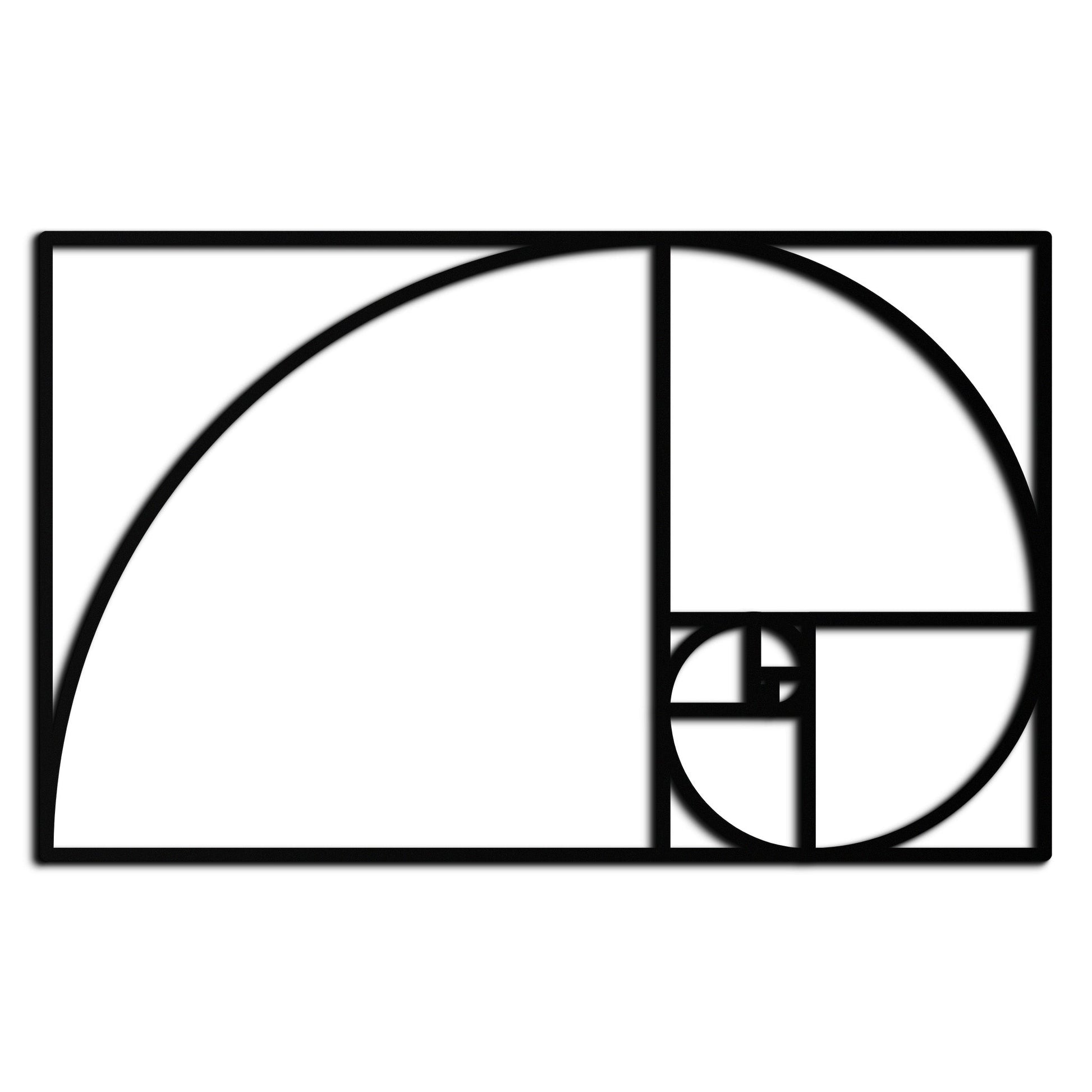 Golden Ratio Spiral Metal Wall Art - Elegant Geometric Design - KAF141 - Tampa Home & Garden Store