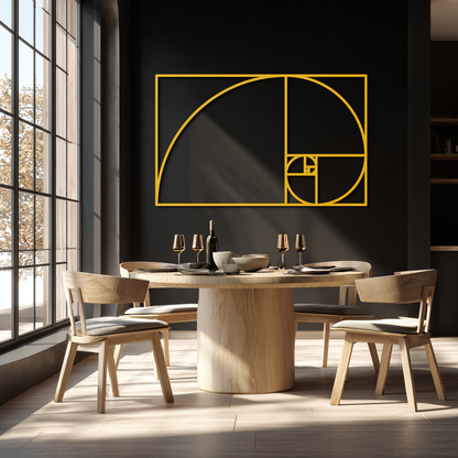 Golden Ratio Spiral Metal Wall Art - Elegant Geometric Design - KAF141 - Tampa Home & Garden Store