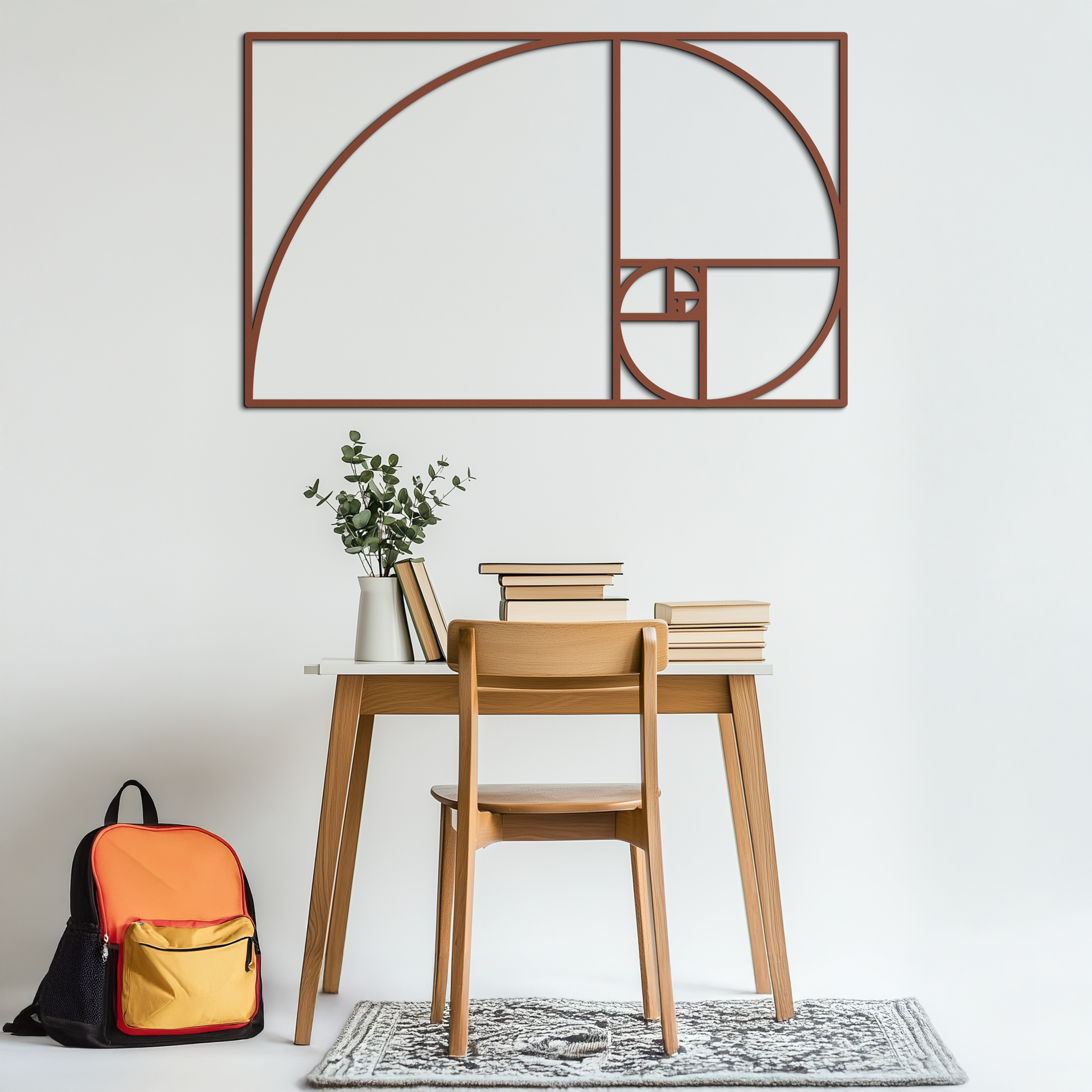 Golden Ratio Spiral Metal Wall Art - Elegant Geometric Design - KAF141 - Tampa Home & Garden Store