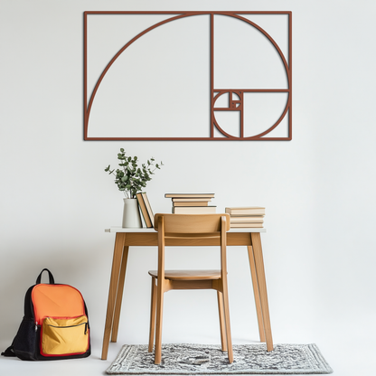 Golden Ratio Spiral Metal Wall Art - Elegant Geometric Design - KAF141 - Tampa Home & Garden Store
