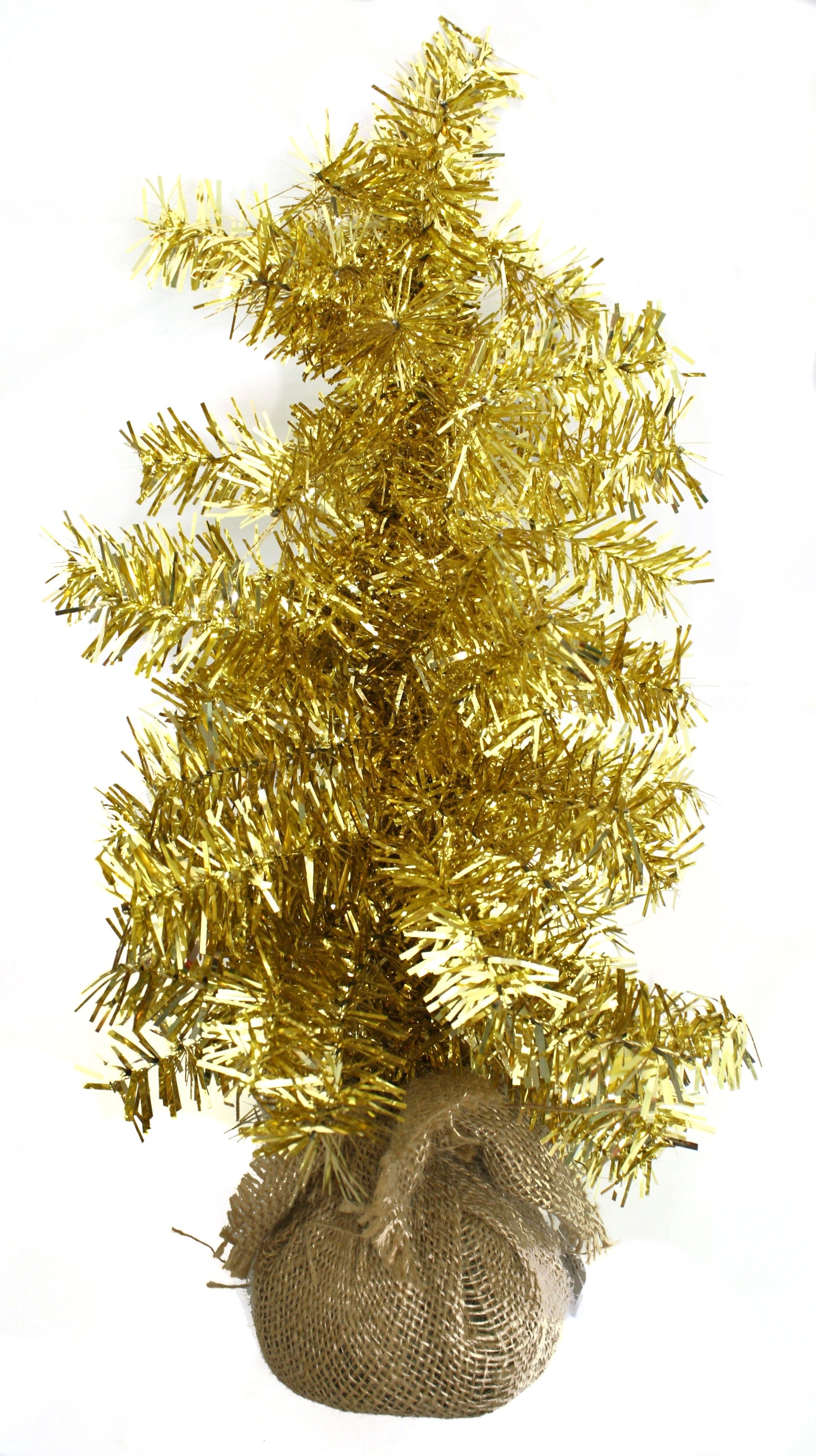 Golden Tinsel Tree - Tampa Home & Garden Store