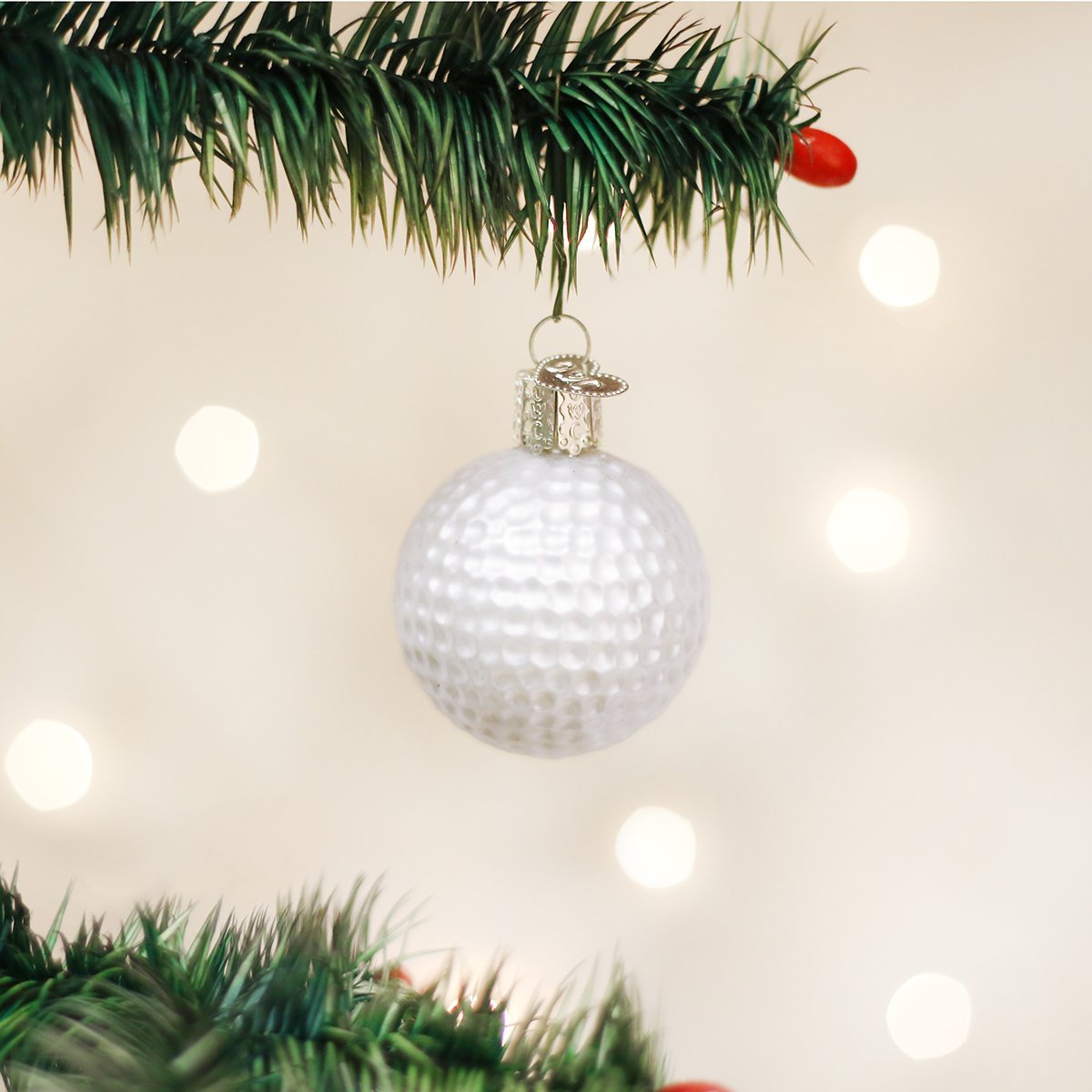 Golf Ball Glass Ornament - Tampa Home & Garden Store