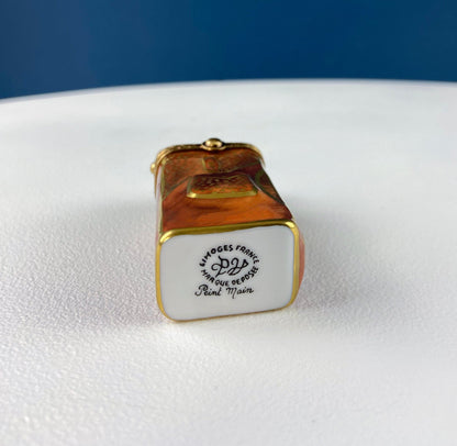 Golf Club Bag Collectible Porcelain Limoges Box.  Miniature Hand Painted Pill or Trinket Box. Gift for Golfing Dad, Buddy, Him Her. - Tampa Home & Garden Store