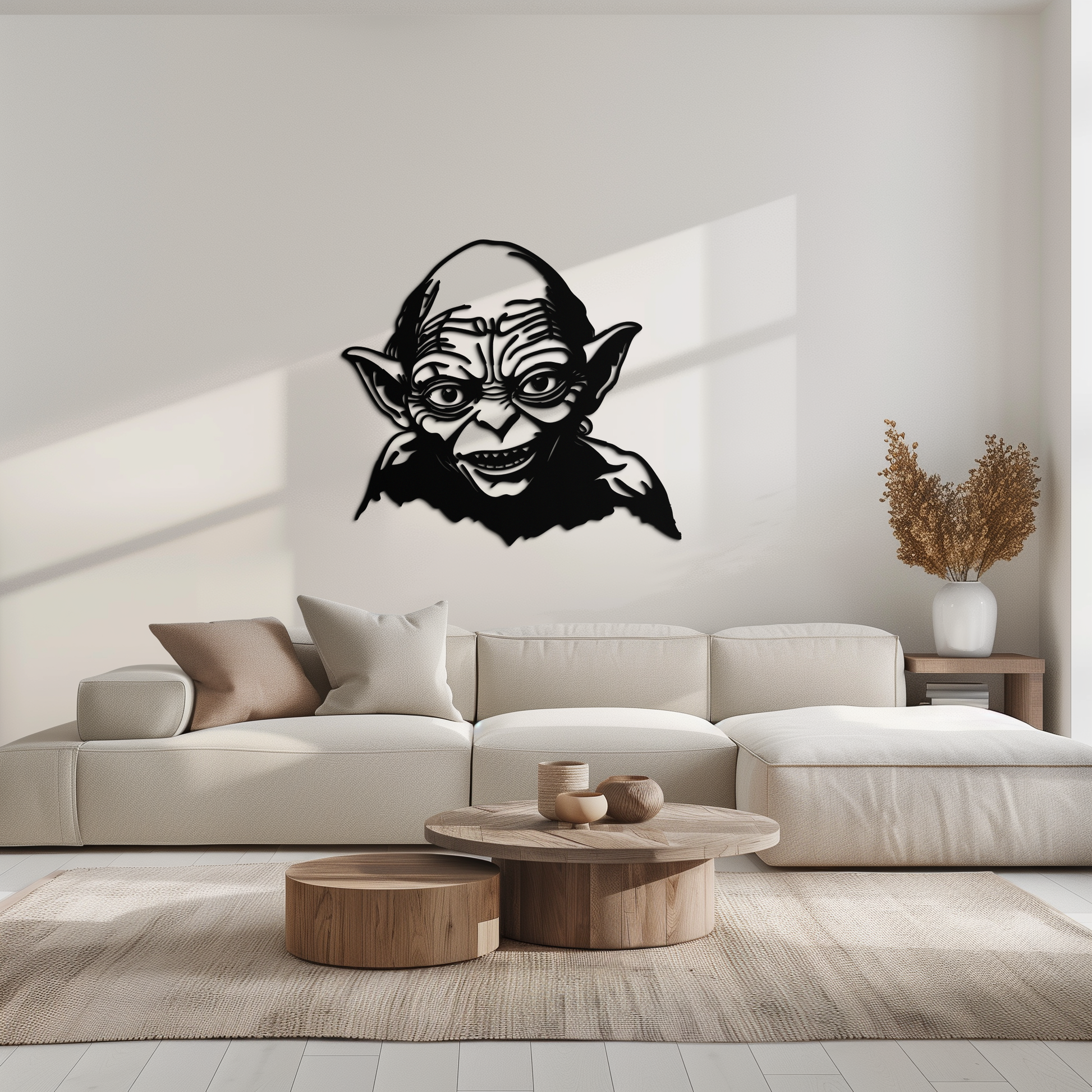 Gollum Metal Wall Art - Fantasy-Inspired Steel Silhouette for Movie Lovers - KAF467 - Tampa Home & Garden Store