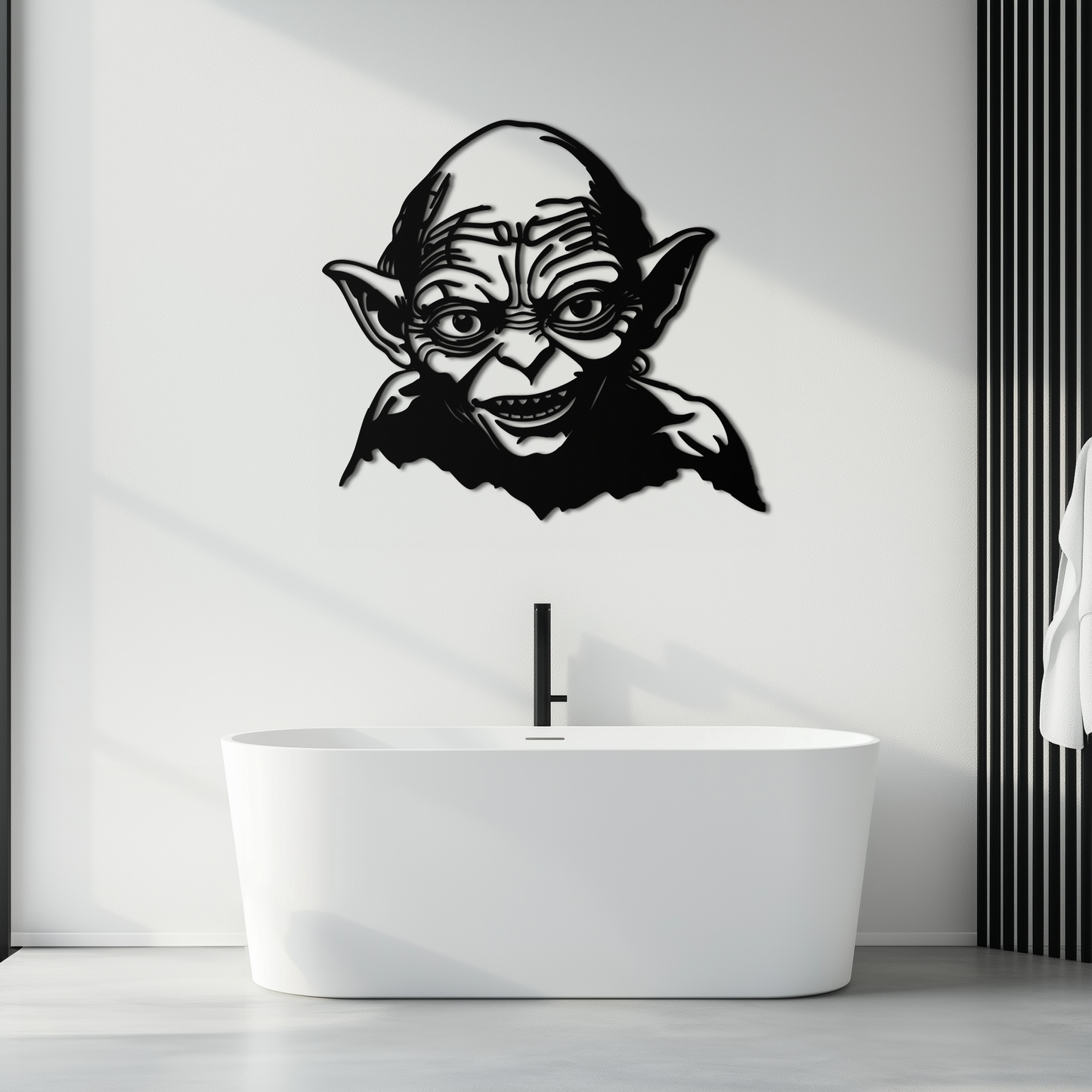 Gollum Metal Wall Art - Fantasy-Inspired Steel Silhouette for Movie Lovers - KAF467 - Tampa Home & Garden Store