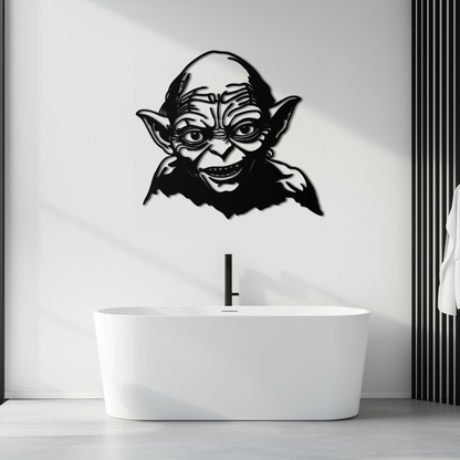 Gollum Metal Wall Art - Fantasy-Inspired Steel Silhouette for Movie Lovers - KAF467 - Tampa Home & Garden Store