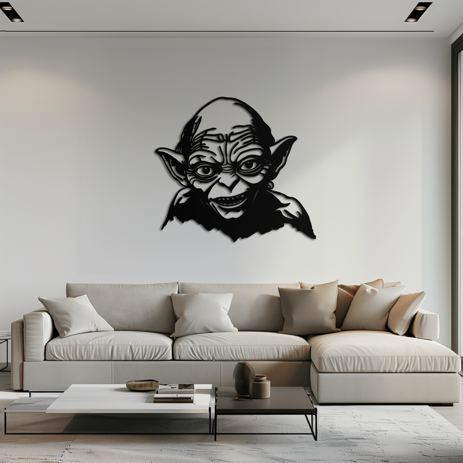 Gollum Metal Wall Art - Fantasy-Inspired Steel Silhouette for Movie Lovers - KAF467 - Tampa Home & Garden Store