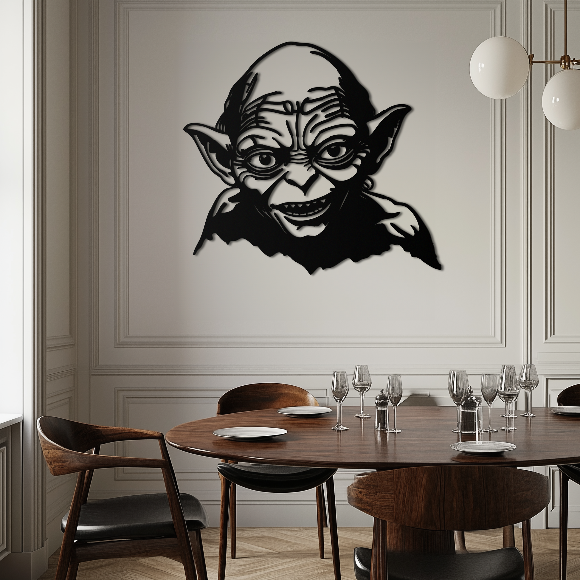 Gollum Metal Wall Art - Fantasy-Inspired Steel Silhouette for Movie Lovers - KAF467 - Tampa Home & Garden Store
