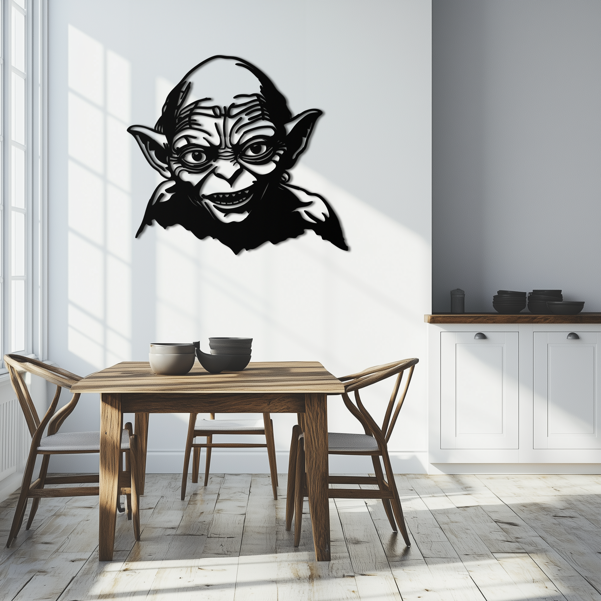 Gollum Metal Wall Art - Fantasy-Inspired Steel Silhouette for Movie Lovers - KAF467 - Tampa Home & Garden Store