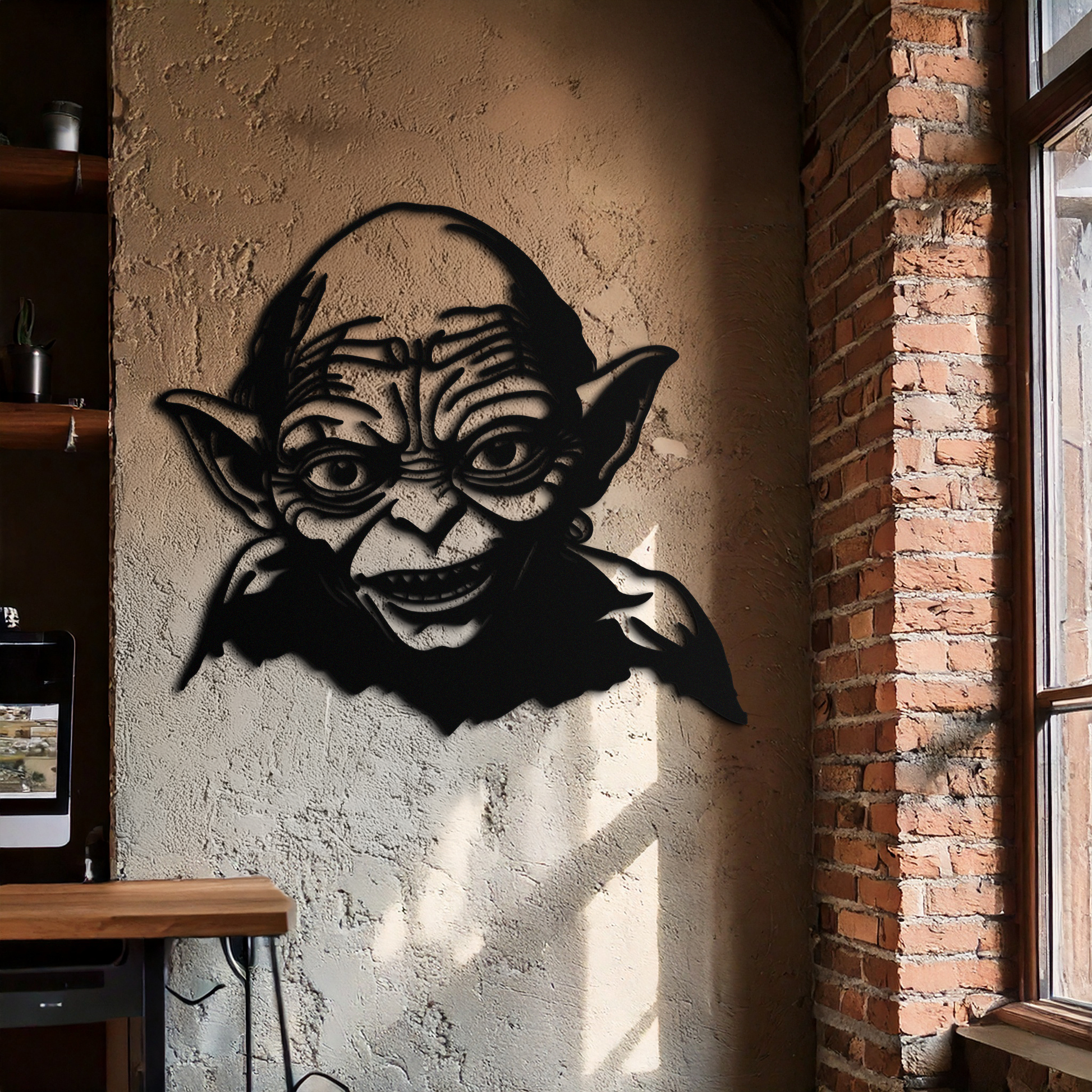Gollum Metal Wall Art - Fantasy-Inspired Steel Silhouette for Movie Lovers - KAF467 - Tampa Home & Garden Store
