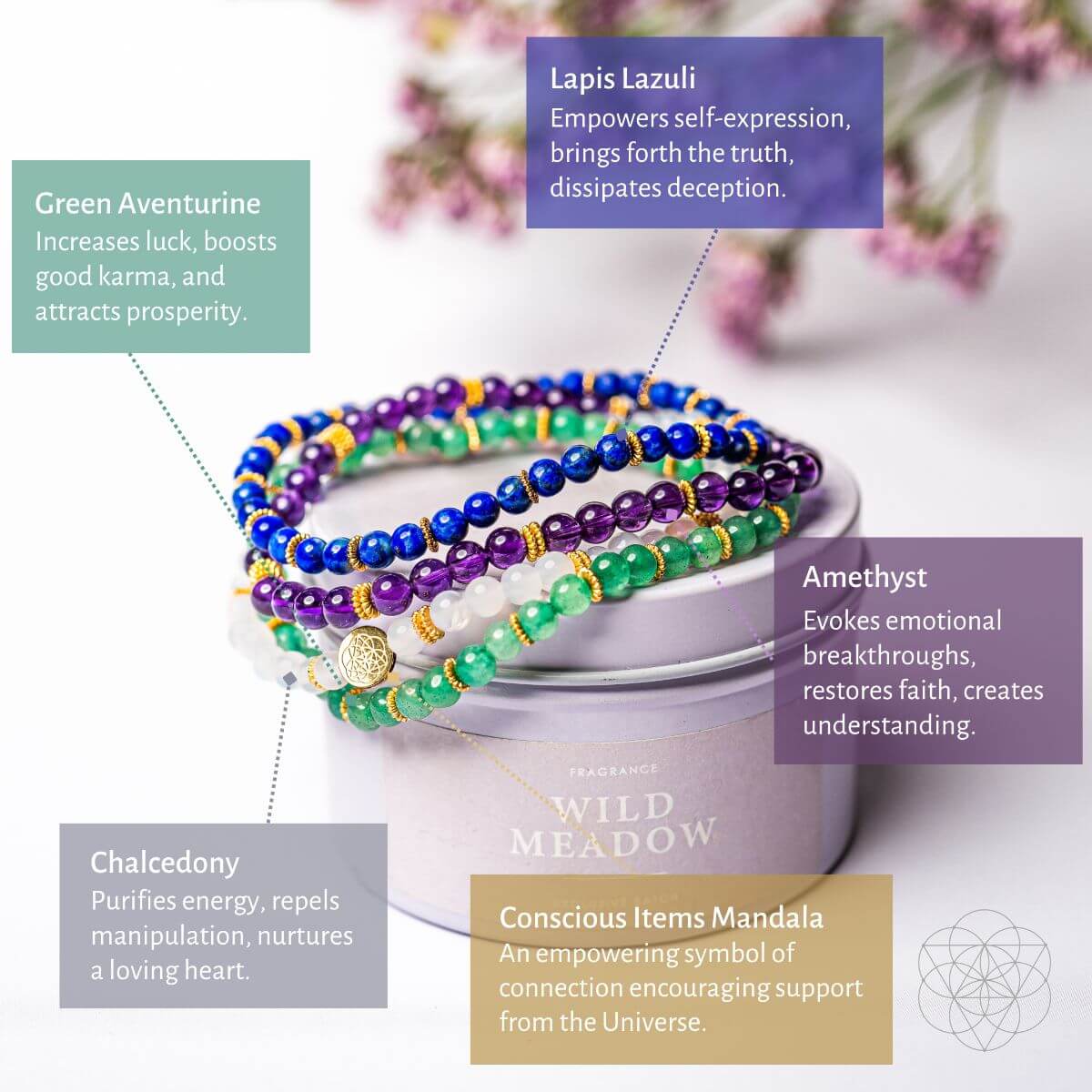 Good Karma Bracelet Set of Luck & Success Pack of 4 - Tampa Home & Garden Store